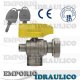 Valvola Sfera Gas Squ FF Presa Pressione e Serratura Bocchettone