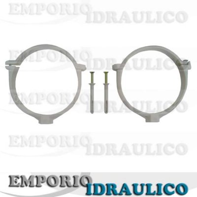 Coppia Staffe ABS per tubo tondo