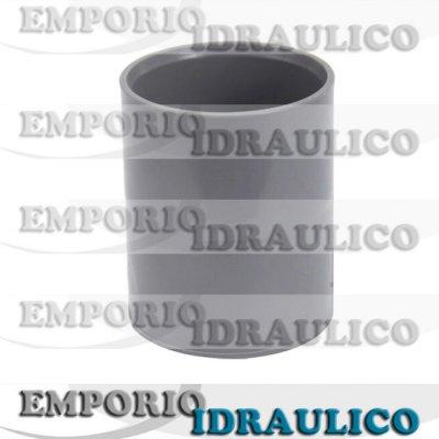 Manicotto FF PVC Grigio con Battente da 40