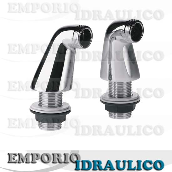 ENKI Coppia di colonnette per montaggio miscelatore bordo vasca da bagno 